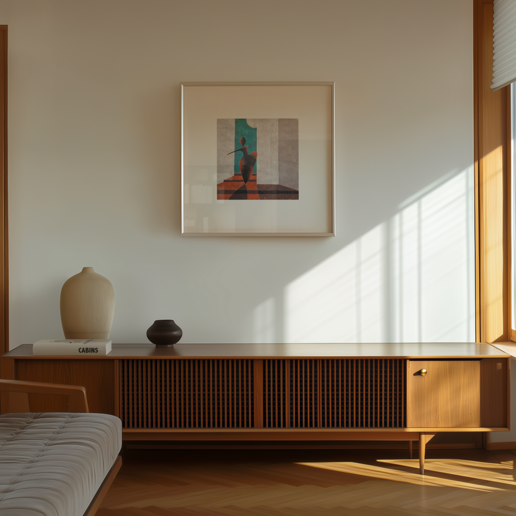 Entre-deux gouache surréaliste